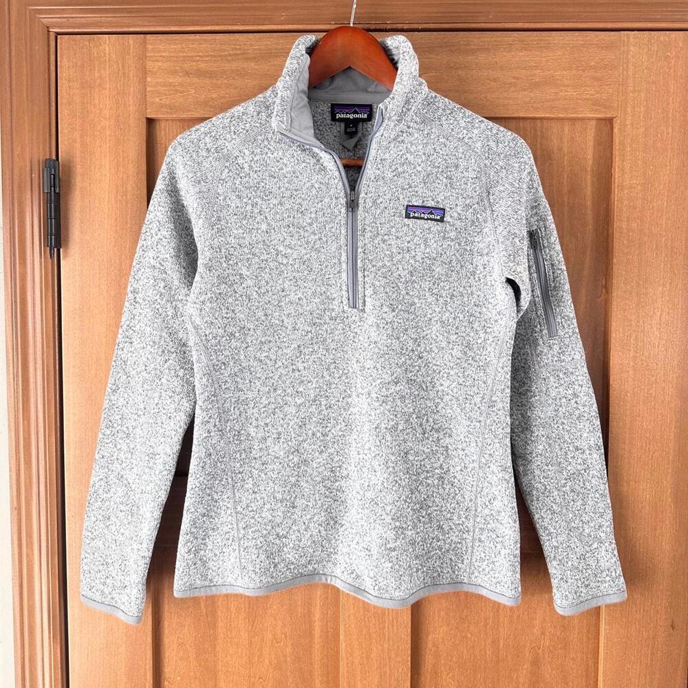 Patagonia Better Sweater 1/4-Zip Fleece Sweatshirt Gray Women’s size Small